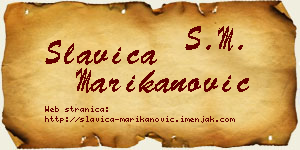 Slavica Marikanović vizit kartica
